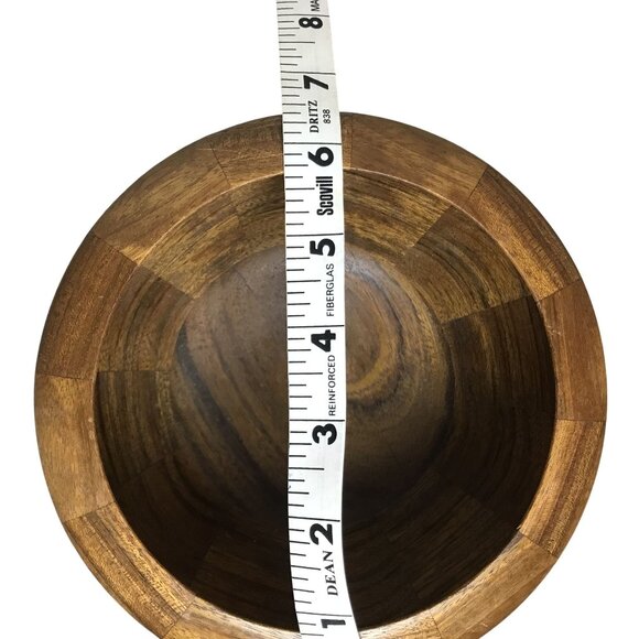 Handcrafted Wood Turned Trinket Bowl 4" X 6" - Picture 3 of 8